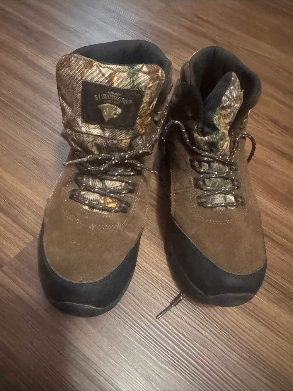 Men's Brown Suede Hiking Boots with Black Outsole